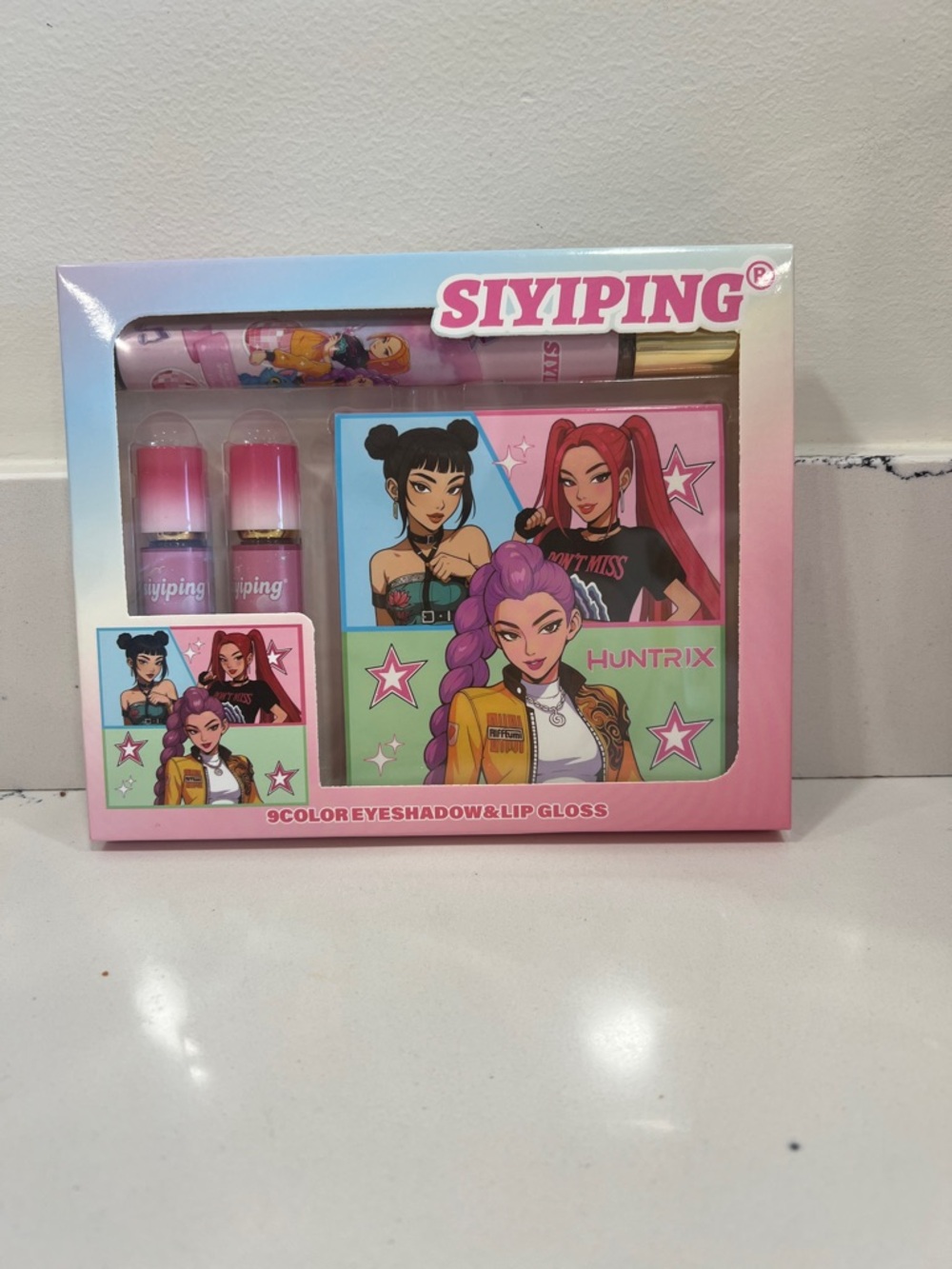 Kids Pink Eyeshadow & Lip Gloss Set